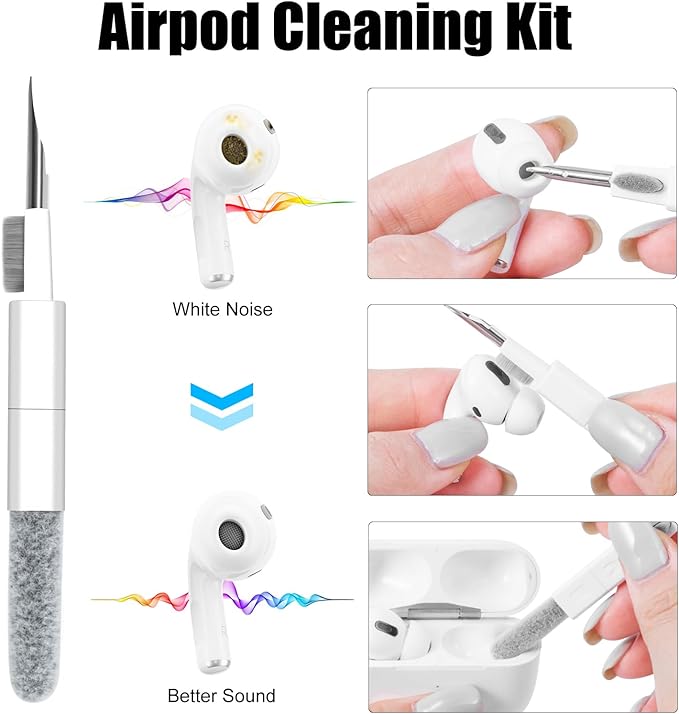 walrfid Laptop Keyboard Cleaner Kit with 80ml Screen Cleaner Spray, All-in-1 Phone Computer Screen Cleaning Tool for iPhone iPad MacBook, Multi-Function Electronics Cleaning Kit for PC, TV, Camera