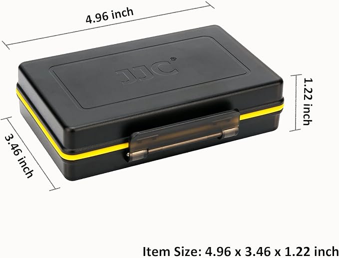 JJC AA AAA Battery Storage Case Holder with Battery Tester, Battery Organizer Container for 8 Double A & 2 Triple A Battery, Compact and Water-Resistant