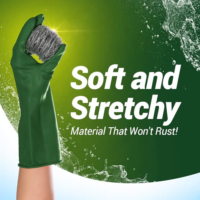 Fuller Brush Stainless Steel Scrubbing Sponges – 3-Pack (3 Sets of 3 = 9 Pieces) – Heavy Duty Kitchen Scour Sponges for Dishes, Pots & Pans