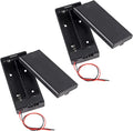 2pcs 18650 Battery Storage Case 2 Slots x 3.7V for 2x18650 Batteries Holder Box Container with ON/Off Switch (2 Slots with Switch Cover)