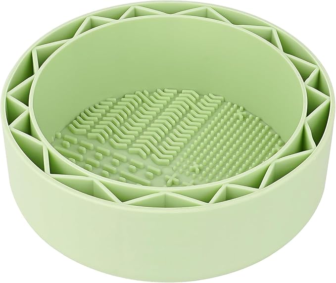 Pen Brush Washer, Watercolor Brush Cleaner, Silicone Brush Bowl Clean, Brush Holder Cleaner, Watercolor Painting Water Cup for Acrylic Oil Painti (Green)