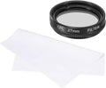 MECCANIXITY 27mm Circular Polarizer Filter, Double Sided Multi-Layer Coatings Polarizing Filter with Cleaning Cloth for Camera Lens