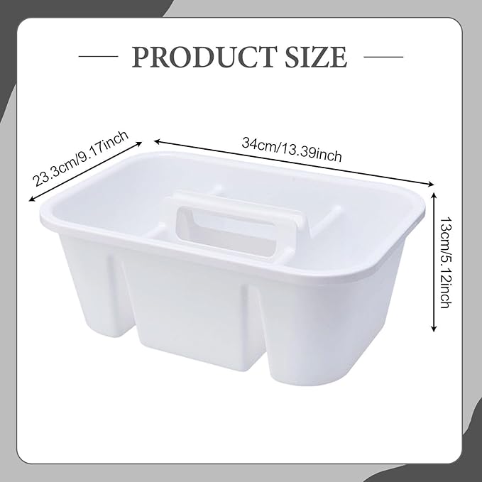 Cleaning Tool Carry Case Tool Collection Lightweight Home Use Compartments Storage, White