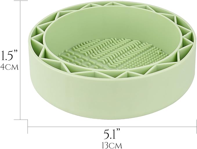 Pen Brush Washer, Watercolor Brush Cleaner, Silicone Brush Bowl Clean, Brush Holder Cleaner, Watercolor Painting Water Cup for Acrylic Oil Painti (Green)