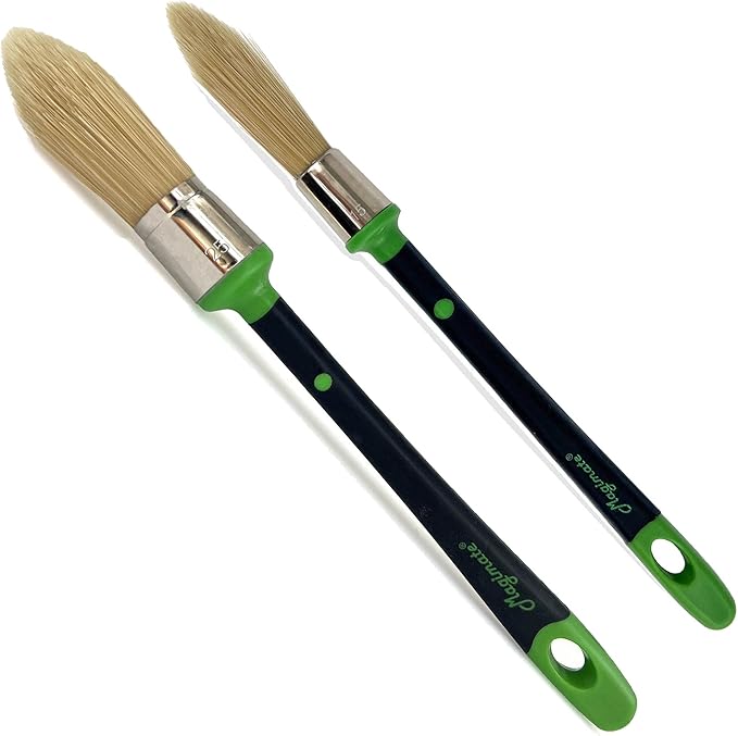 Small Paint Brushes for Touch Ups, Trim Stain Brushes for Sash, Baseboards, House Wall Corners and Art Application, Multi-Pack of 2 Sizes: 0.6-inch (15mm) and 1-inch(25mm)