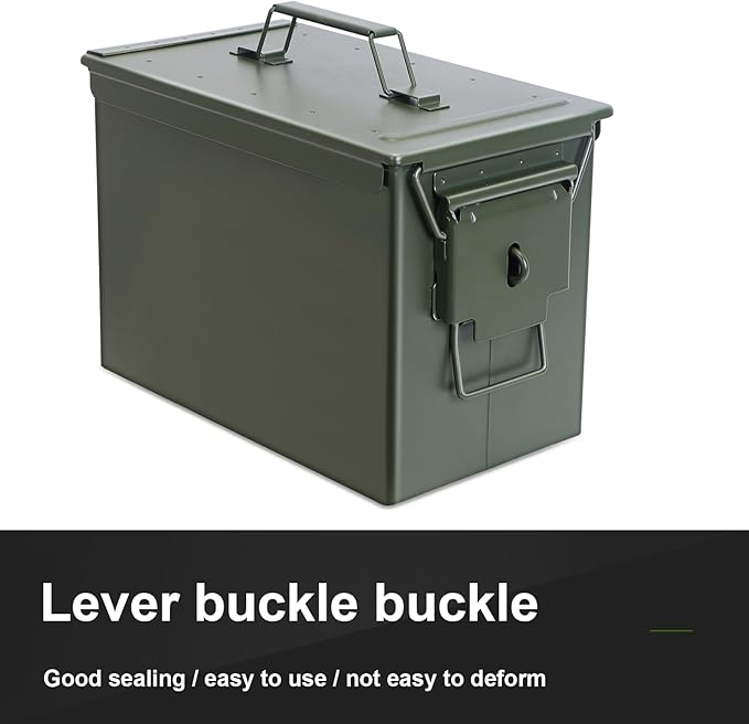 Ammo Can&Ammo Box, Fireproof & Waterproof Metal Storage Box - Perfect for Ammo, Lithium Batteries & RC Car Batteries