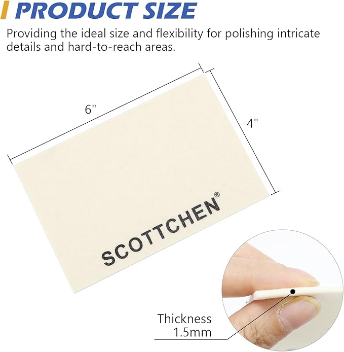 SCOTTCHEN Diamond Polishing Paste & Wool Cloths Kit,Each 6pcs,Polishing Paste 400/1,200/4,000/8,000/50,000/100,000 Grit, for Jewelry, Metal, Ring, Glass, Coin