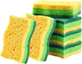 6 Pack Heavy Duty Kitchen Sponge Dish Sponges Double-Sided Dishwashing Scrub Sponges (Green)