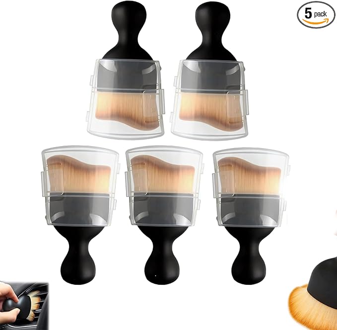 5Pcs Car Interior Cleaning Brush Set, Including Detailed car Cleaning Brushes, Suitable for Cleaning car interiors, Body Surfaces, air Vents, Sofas, and Computers.