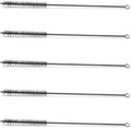Utoolmart Wire Tube Brushes, Stainless Steel Spiral Power Bottle Brush, Long-Handle Bristle Pipe Cleaning Tool, 0.5" Diameter 12" Length for Auto Parts, Bottles, Tubes, Keyboards,Glass, 5pcs