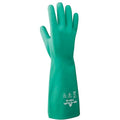 SHOWA 730 Nitrile Chemical Resistant Safety Glove with Cotton Flocked Liner, Food Safe, 15 Mil Thick, 13" Length, Small (12 Pair)