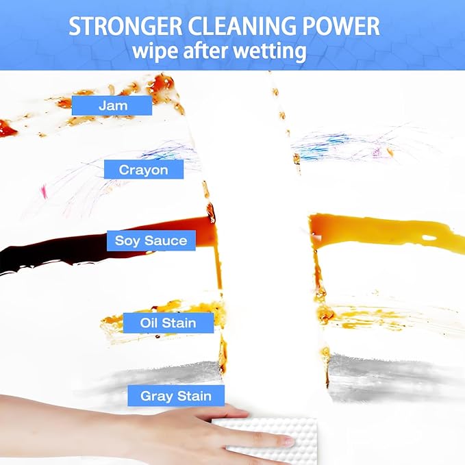Magic Sponge Eraser Sheets,100 Count Convex Point Melamine Sponge, Thickened, Long Lasting, Disposable Cleaner Pads Eraser Wipes for Kitchen Shoe Dining Table Furniture Bathroom Hard-to-Reach Places