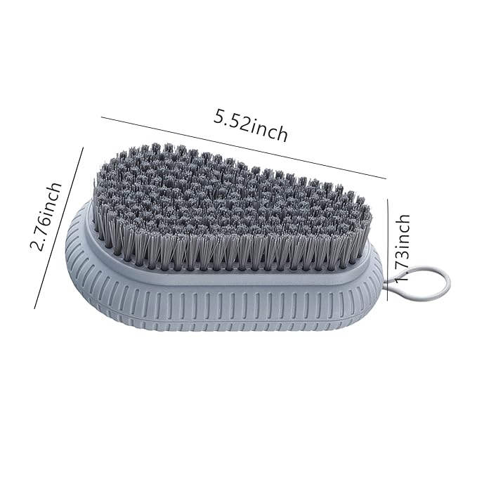 2PCS Heavy Duty Nail Brush for Cleaning Fingernails, Blue and Grey Fingernail Scrub Brush Durable Stiff Bristles Nail Hand Scrub Brush Toenail Brush Fingernail Brushes for Men Women Mechanics
