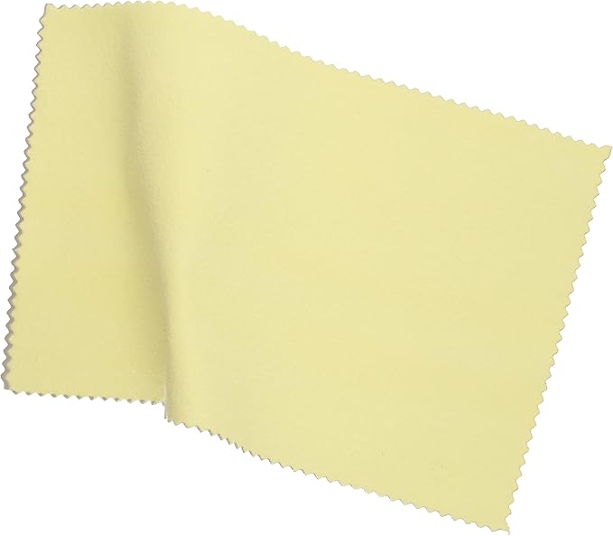 Sunshine Polishing Cloth – Soft Yellow Cloth Cleans Jewelry, Gold, Silver, Brass, Copper and Metals – Leaves A Long-Lasting Luster, No Scratching, Non-Abrasive – 7.5 x 5 Inches