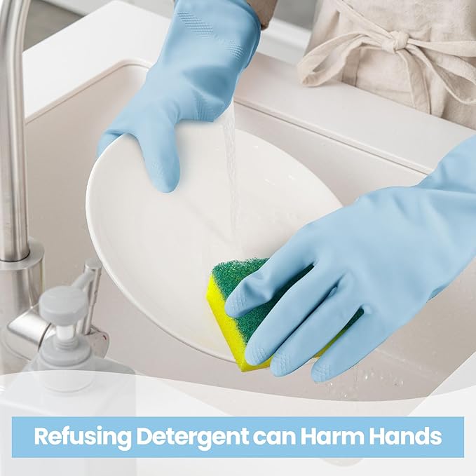 Cleaning Gloves for Dishwashing, 4/5 Pairs Reusable Kitchen Gloves for Wash, Household Cleaning Glove for Dishes Pet