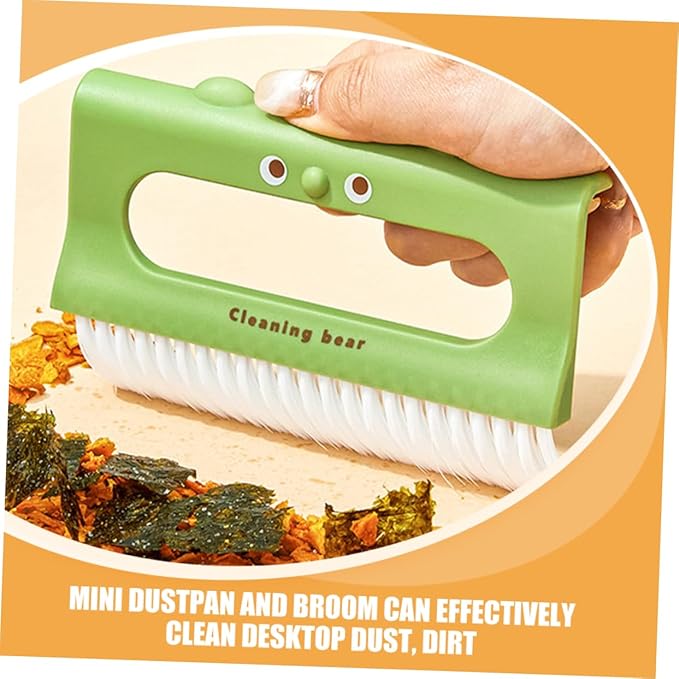 Mini Broom Set Dustpan Brush Carpet Sweeper for Desktop Outdoor Car Detailing