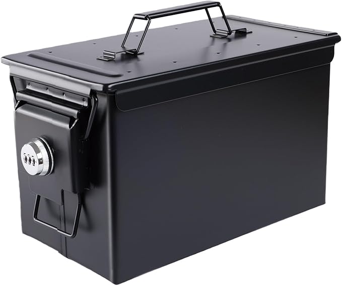 Ammo Can&Ammo Box, Fireproof & Waterproof Metal Storage Box - Perfect for Ammo, Lithium Batteries & RC Car Batteries