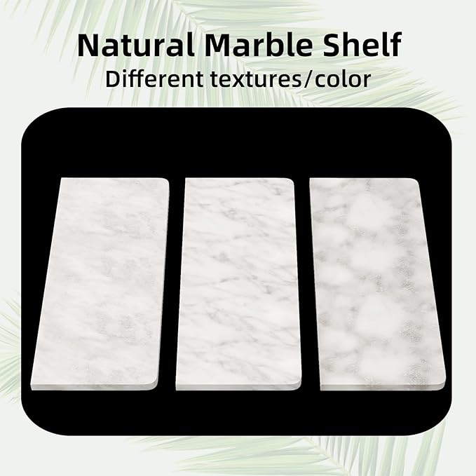 Toilet Paper Holder with Shelf, New Upgrade Double Toilet Paper Holder with Storage, Marble Roll Toilet Paper Wall Mount for Bathroom Washroom(Black)