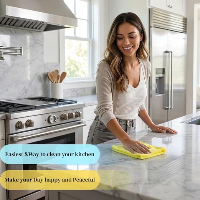 6‑Pack Microfiber Cleaning Cloths – Reusable, Lint‑Free Multi‑Color Towels for Kitchen, Car, Glass & Bathroom, Machine‑Washable Multipurpose Cleaning Rags