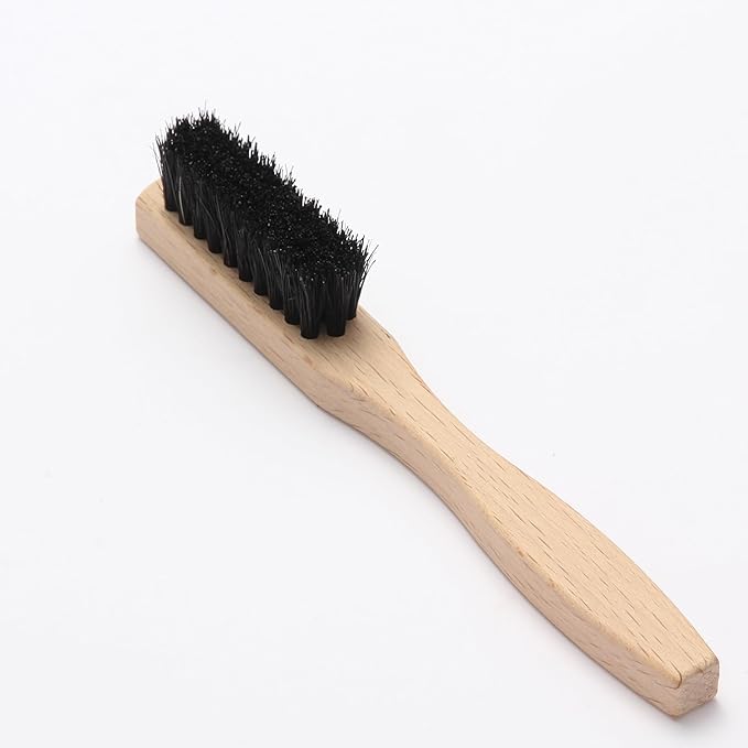 2-Piece Laundry Stain Brush, Laundry Brush for Scrubbing Out Tough Stains on Cloths and Fabrics, Natural Bristles Stain Remover Brush for Safe and Effective Stain and Odor Elimination