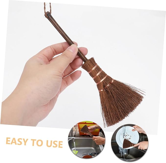 2pcs Hair Removal Broom for Carpet Hard Floors Mini Sweeper Broom Set for Pet Hair Cleaning