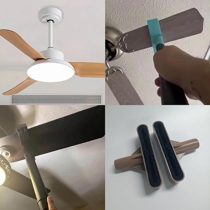 Ceiling Fan Cleaning Vacuum Attachment – Fan Blade Cleaner, Dust Remover, Cleaning Brush, Household Attachment | Creative Dust Removal Tool, Multi- Cleanings Accessory For Home Maintenance