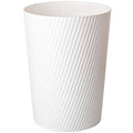 UUJOLY Small Trash Can Wastebasket Garbage Can Container Bins for Bathrooms, Laundry Room, Kitchens, Offices, Kids Rooms, Dorms (White)