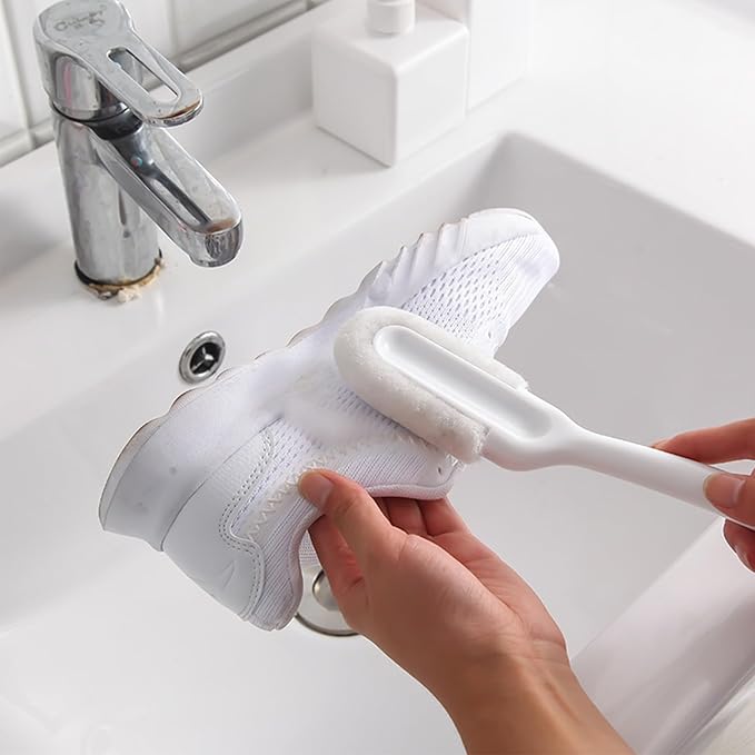 Professional Cleaning Shoe Brush, Multifunctional Ergonomics Handle Shoe Brush Cleaner, Soft Bristle Shoes Cleaning Scrubber (One-Sided Brush)