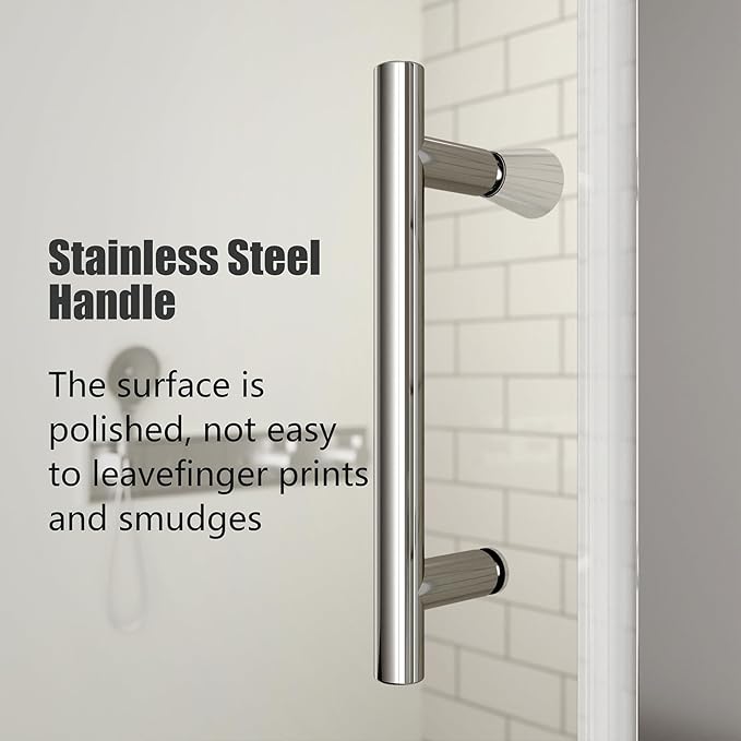 30-31.4" W x 72" H Shower Door,Royal Guard Frameless Pivot Shower Door with 1/4" Clear Tempered Glass, Pivot Swing Shower Glass Door,Chrome Finish