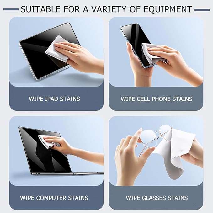 2 Pack 15"-17.3" Laptop Microfiber Liner Cleaning Cloth,Cleaning Screen Dust,Laptop Keyboard Protector Compatible with Dell/HP/Acer/ASUS/Lenovo/Samsung/LG etc