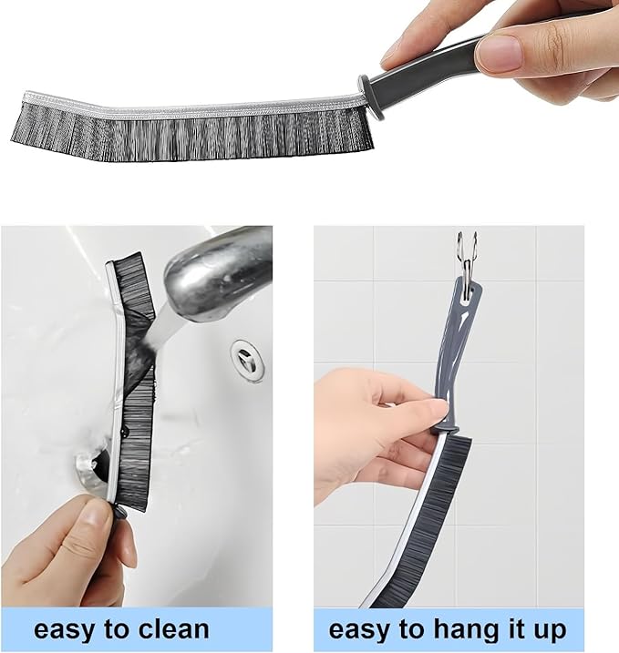 5 Pcs Hard Bristle Crevice Cleaning Brush - Crevice Cleaning Brushes for Household Use, Multifunctional Corner Gap Cleaning Brush Tool Grout Cleaner Brush for Kitchen Bathroom Window Track