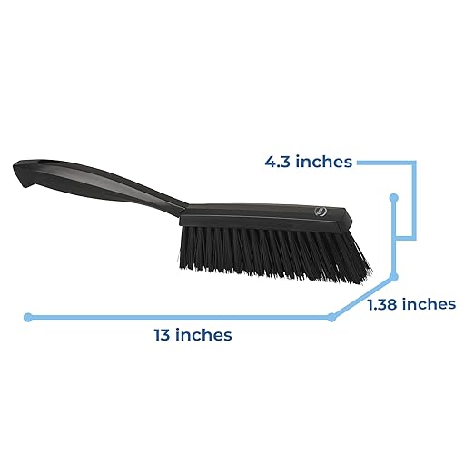 Vikan 45899 Brush,Hand,Medium,14",PP/PBT,Black