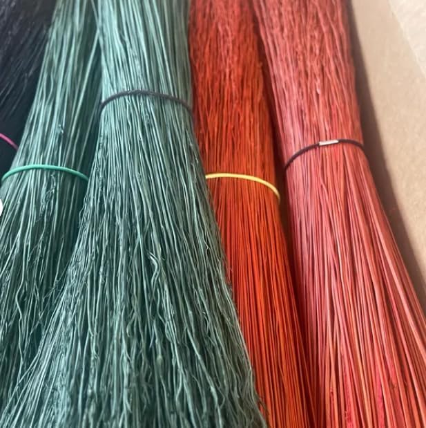 1/2 lb Bundles Broomcorn 16", Hand Dyed and Dried, Broom Straw, Broom Corn and Hurl, Make Your own Broom & Witch Crafts (Natural)