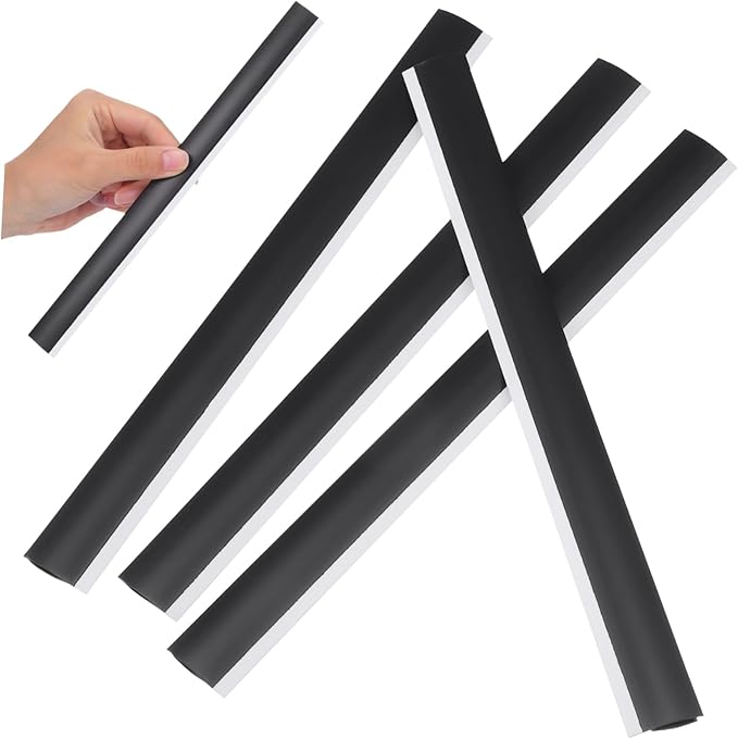 BESTYASH 4pcs Upright Dust Pan Lip Strip Dustpan Edge Strip Replacement Rubber for Dust Pan