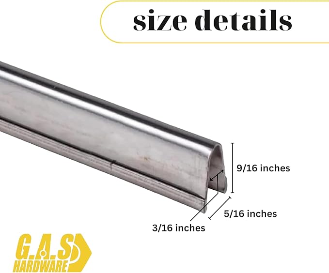 Sliding Door Repair Track Cover Repair Worn Damaged Sliding Glass Door Repair Horizontal Sliding Window Tracks Stainless Steel | Track Replacement for Patio Glass Door (6 Feet, 2 Pack)