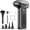 Upgraded Compressed Air Duster-300000RPM Ultra-Powerful Brushless Motor Electric Air Duster 30W Fast Charging &4 Light Modes,Rechargeable 3-Gear Adjustable Cordless Blower for PC,Keyboard,Car,Outdoor