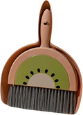 Mini Dustpan and Brush Set, Handheld Portable Compact Dust Pan with Handle,Household Fruit Shape Mini Small Dust Pan and Brush Set for Cleaning Kitchen Camping Sweeping Keyboards Indoor Pet Table
