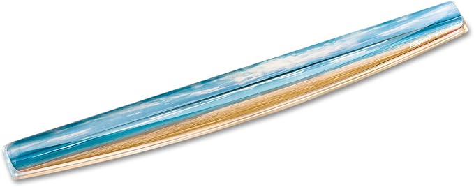 Fellowes Ergonomic Photo Gel Keyboard Wrist Rest with MICROBAN - Sandy Beach, Multicolor (9179401), Ergonomic