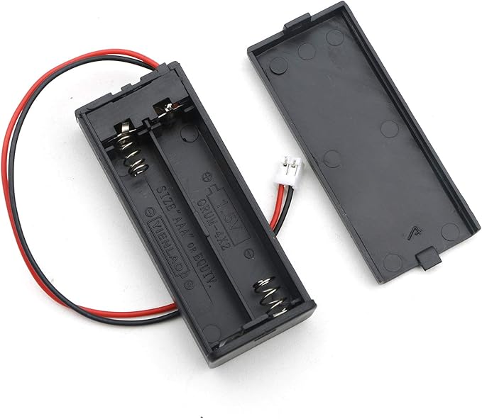 6 Pcs2xAAA Battery Holder Spring Clip with Wire Lead JST-PH 2.0 Female Connector ON/Off Switch,Slide Cover