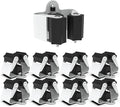 3-H Broom Hanger,Mop Holder Wall Mount 8 Pack, Broom Holder Wall Mount for Hanging and Organizing Shovel,Rake,Brush,Yard Tools in Kitchen,Laundry Room,Bathroom,House(black)