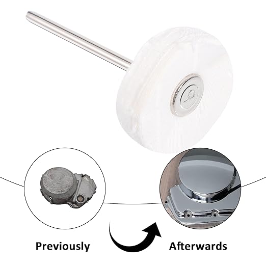 20 Pack Little Buffing Wheel 1/8 Inch Cloth Polishing Wheels Polishing Buffing Wheel Little Buffer Wheels for Rotary Tools (White)