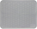 Large Silicone Dish Drying Mat for Kitchen Counter or Under Sink, 16" x 12" Large, Waterproof Pet Feeding Mat, Water Bowls, Under Drying Racks for Dishes, Coffee Bars, Bar Mats (Slate Grey)…