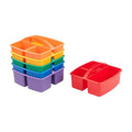 ECR4Kids 3-Compartment Storage Caddy, Storage Organizer, Primary, 6-Pack