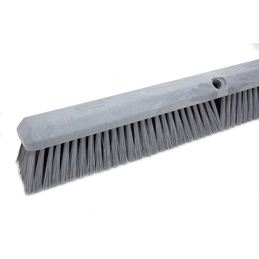 SPARTA 41891EC23 Omni Sweep Plastic Push Broom Head, Heavy Duty, Industrial Broom With Color Code System For Outdoor, Indoor, Garage, Concrete, Patio, Kitchen, Bathroom, 24 Inches, Gray, (Pack of 12)