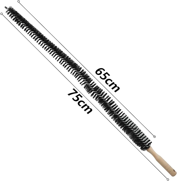 Radiator Cleaning Brush | Bendable Duster for Tight Spaces | Long Handle Flexible Vent Cleaning Tool with Nylon Bristles | Heating System Maintenance Dust Remover(75cm)