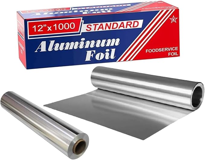 Aluminum Foil 12" 1000Ft, Thick|Deli|Home|Strong Enough For Food Service Industry | BBQ|Cocking|Wrap | Baking