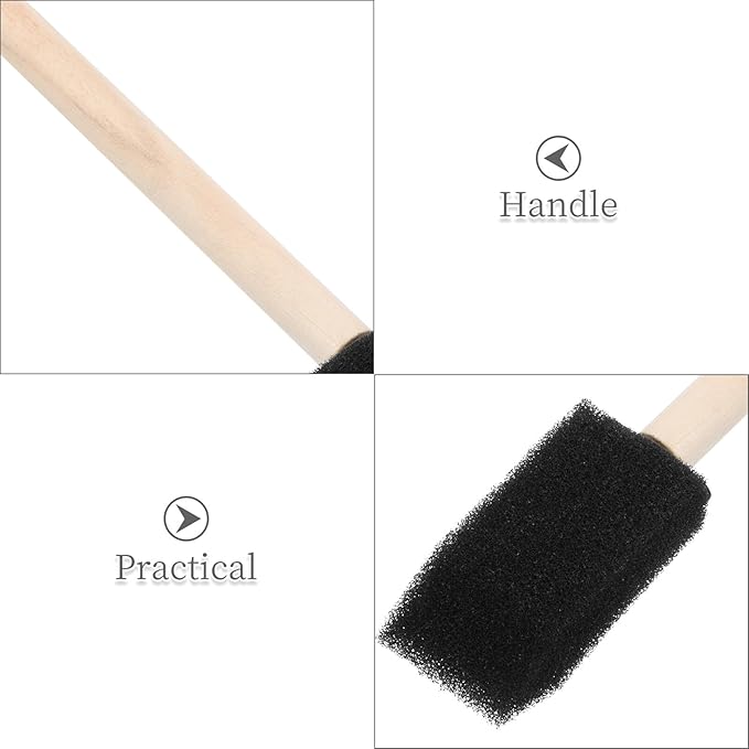 Car Air Vent Cleaning Brush 4pcs Set with Wooden Handle Soft Sponge Detailing Brushes for Car Interior and Air Conditioner Vent Cleaner