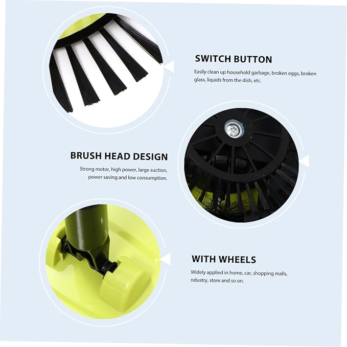 3 1 Hand Push Cleaning Tools for Home Floor Rugs Lazy Dustpan Trash Bin Vacuum Cleaners Non Electric Sweeper Mini Rotary Tool Sweeper Vacuum Brooms to Rotate Cordless Combination
