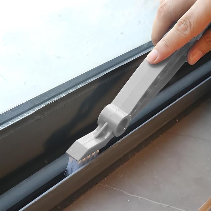 Mini Duster for Car Air Vent, Vehicle Air Conditioner Cleaner & Brush with Cloth for Keyboard, Automotive Dust Collector Cleaning Cloth Tool, Universal for SUV Sedan Truck (Gray)
