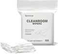 Cleanroom Wipers 9"x9"(50 Pcs, 100% Polyester, Class 100, 120GSM) Double Knit 100% Lint Free Cloths with Ultra-fine Filaments, Laser Sealed Edge Ultra-Soft Wipers